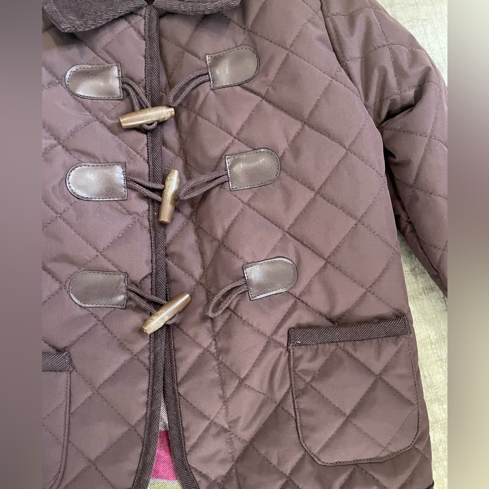 Quilted Brown Coat - Picture 4 of 7
